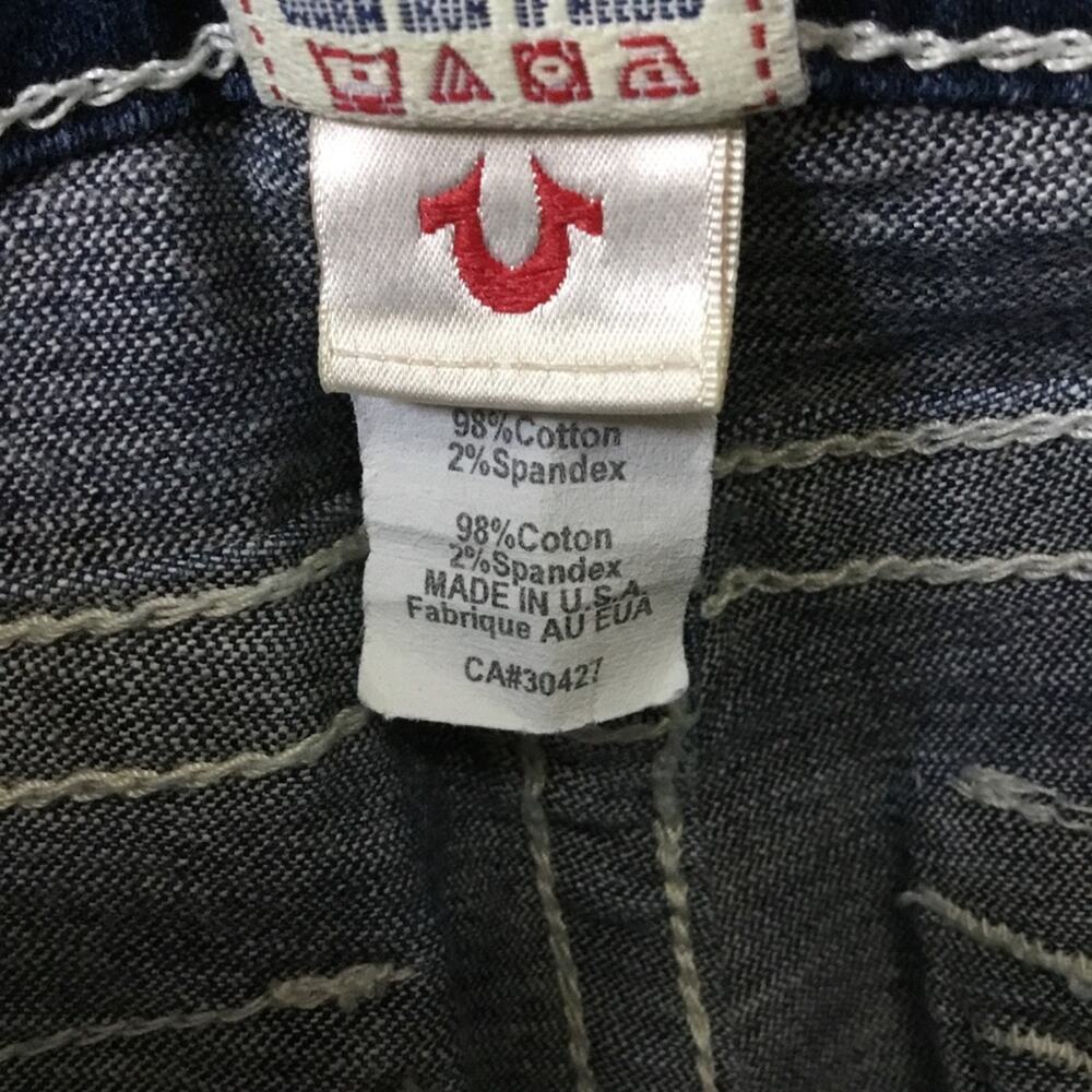 True Religion Blue Pearl Button Wide-Leg Jeans - Picture 14 of 16